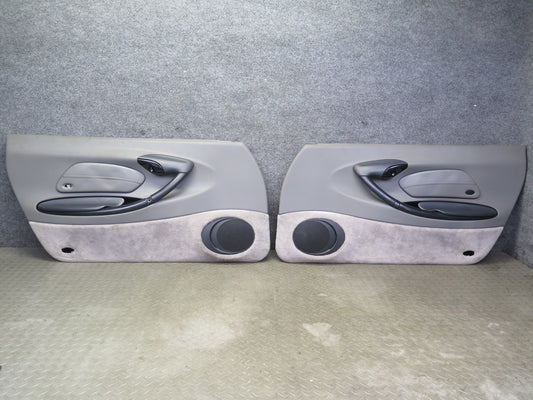 1998-1999 Porsche Boxster 986 Left & Right Door Interior Trim Panel Set Gray