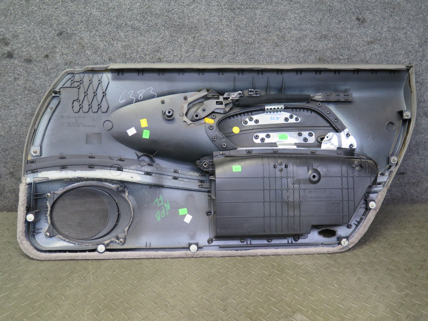 1998-1999 Porsche Boxster 986 Left & Right Door Interior Trim Panel Set Gray