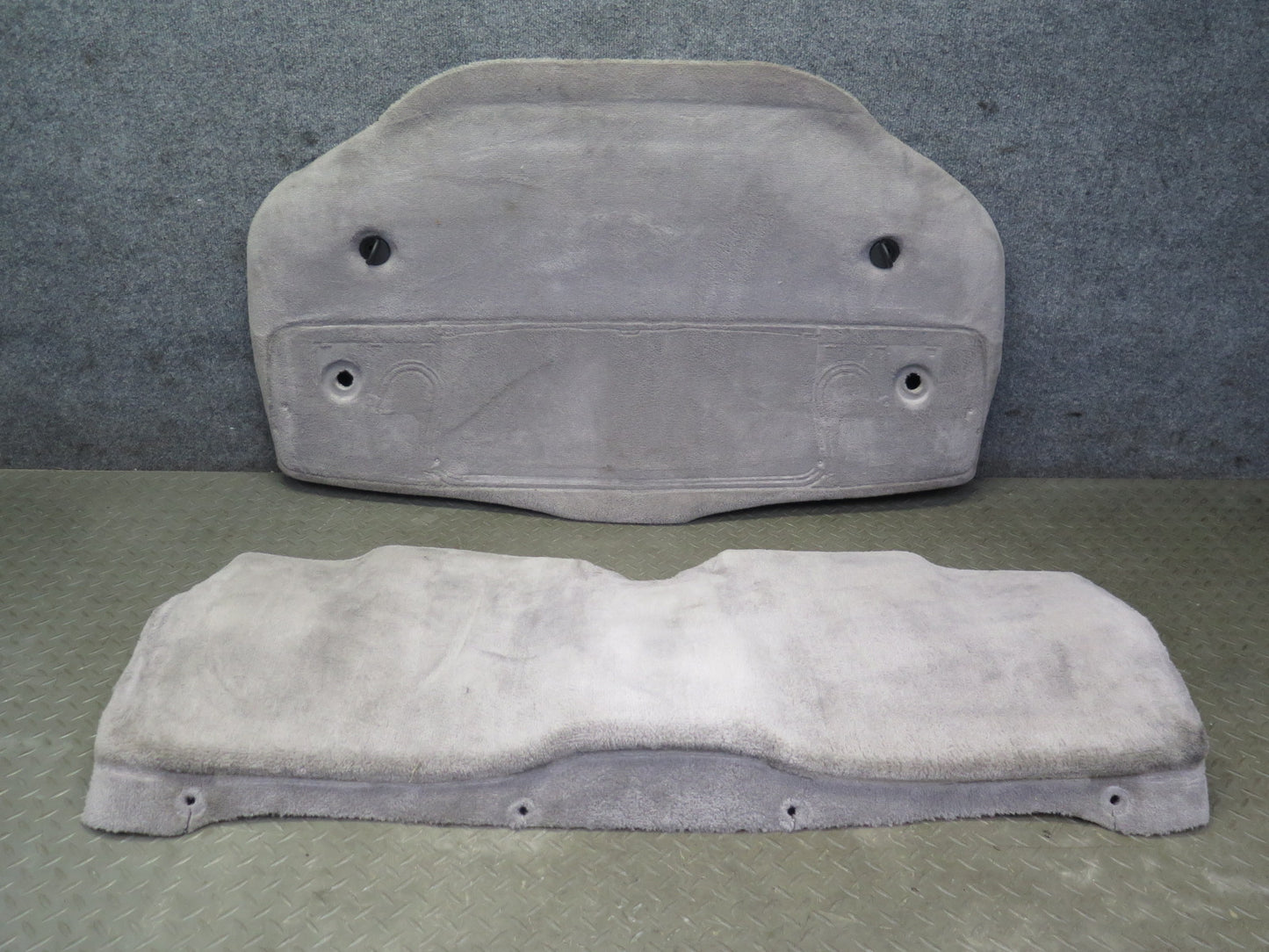 1997-2004 Porsche Boxster 986 Rear Carpet Liner Trim Cover Set of 2 Gray