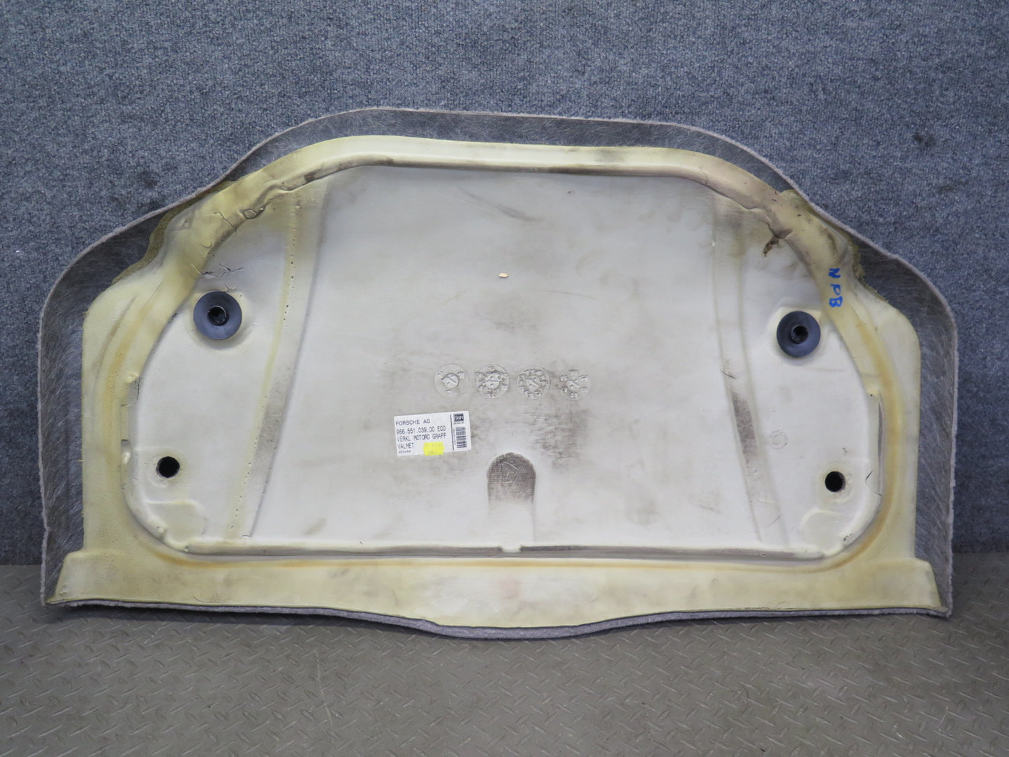 1997-2004 Porsche Boxster 986 Rear Carpet Liner Trim Cover Set of 2 Gray