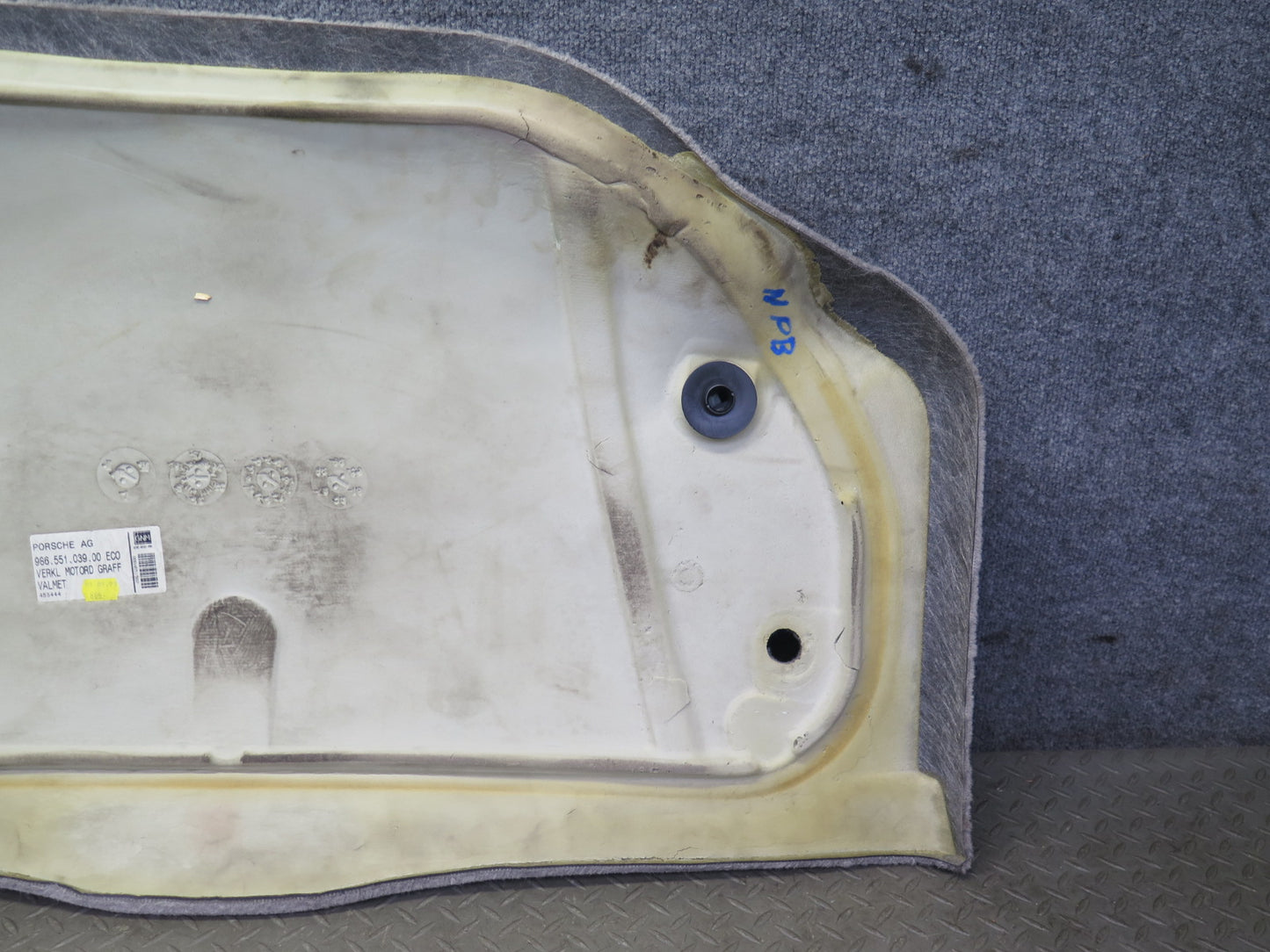 1997-2004 Porsche Boxster 986 Rear Carpet Liner Trim Cover Set of 2 Gray