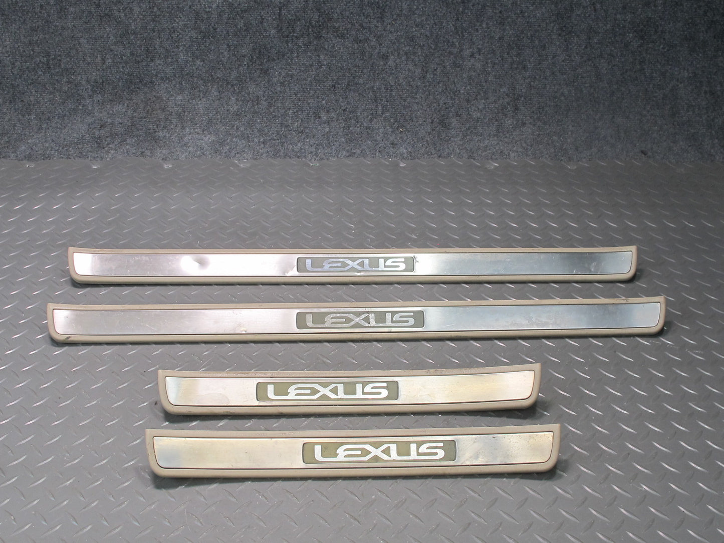 2003-2009 Lexus UZJ120L GX470 Front & Rear Door Inner Scuff Sill Plate Trim Set