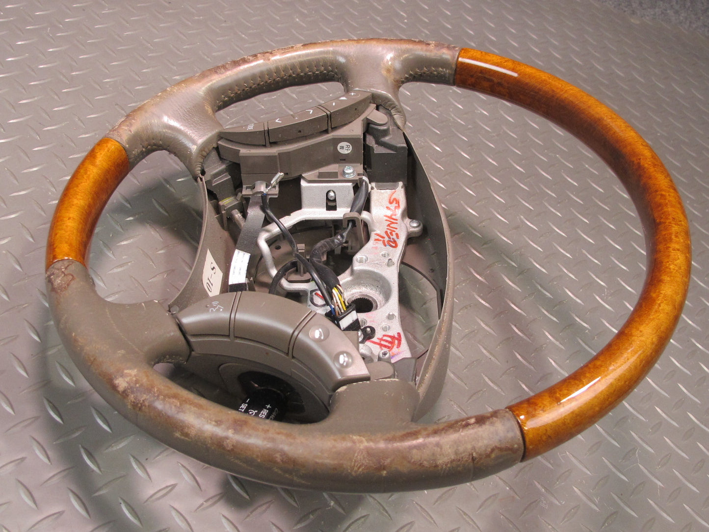 2003-2009 Lexus UZJ120L GX470 Leather Wood Steering W/ Controls