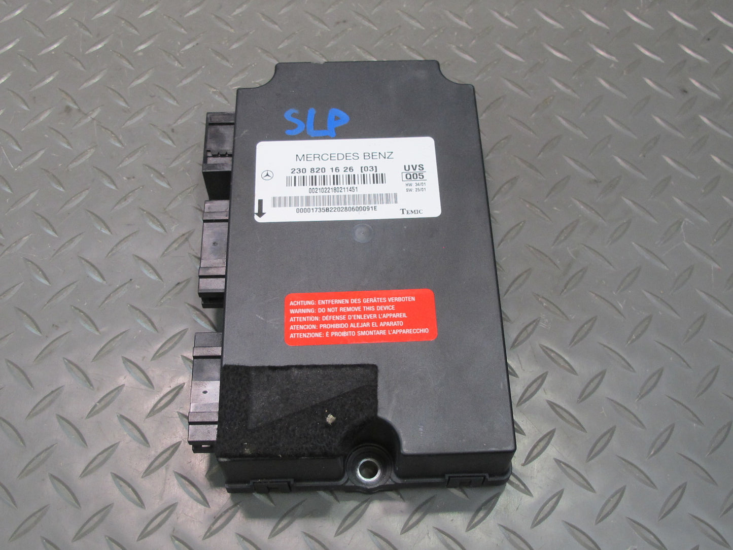 03-08 Mercedes R230 Sl-class Convertible TOP Roof Control Module 2308201626 OEM