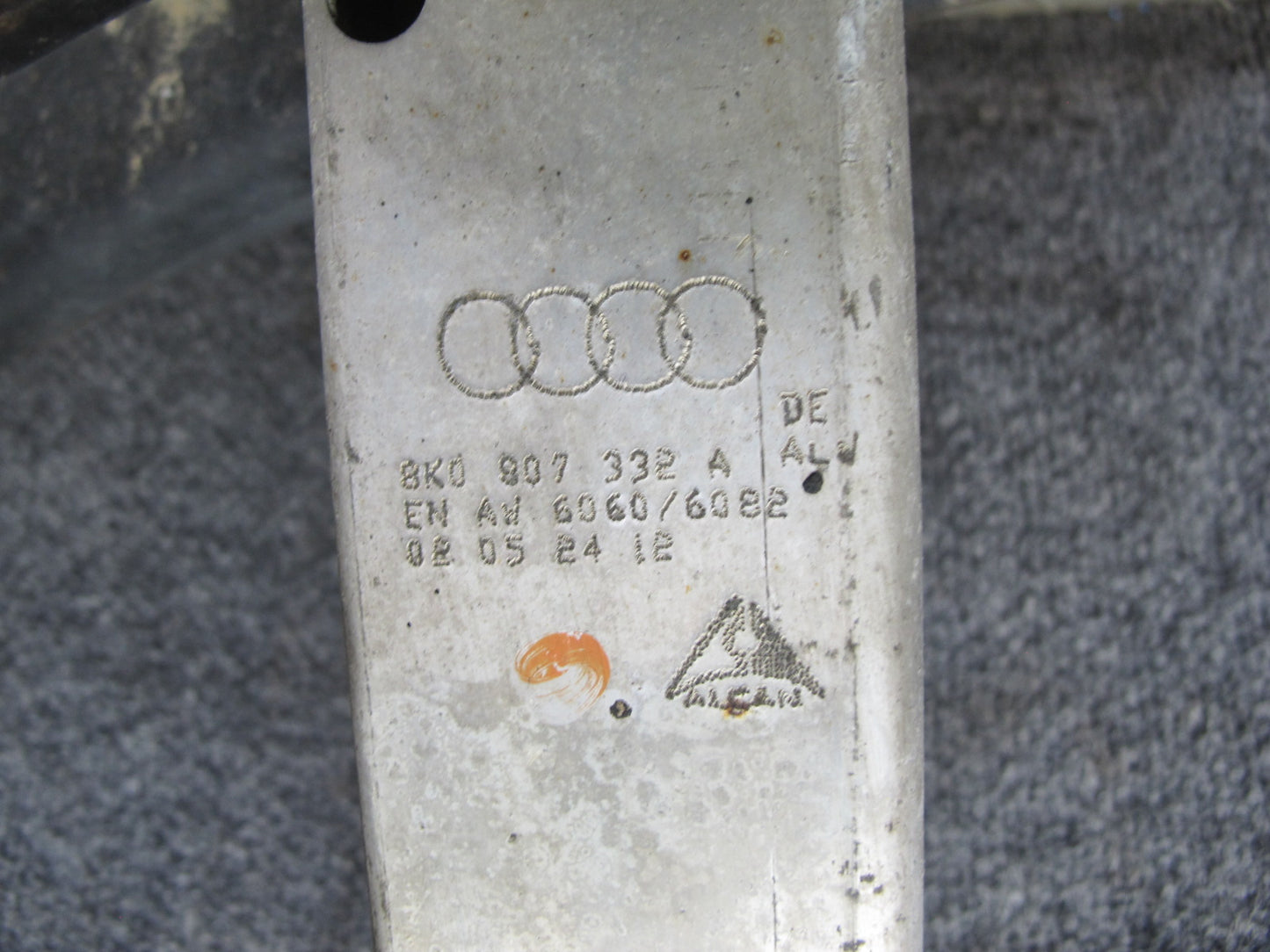 10-16 Audi B8 A4 S4 Rear Bumper Reinforcement Impact Bar w Absorbers OEM