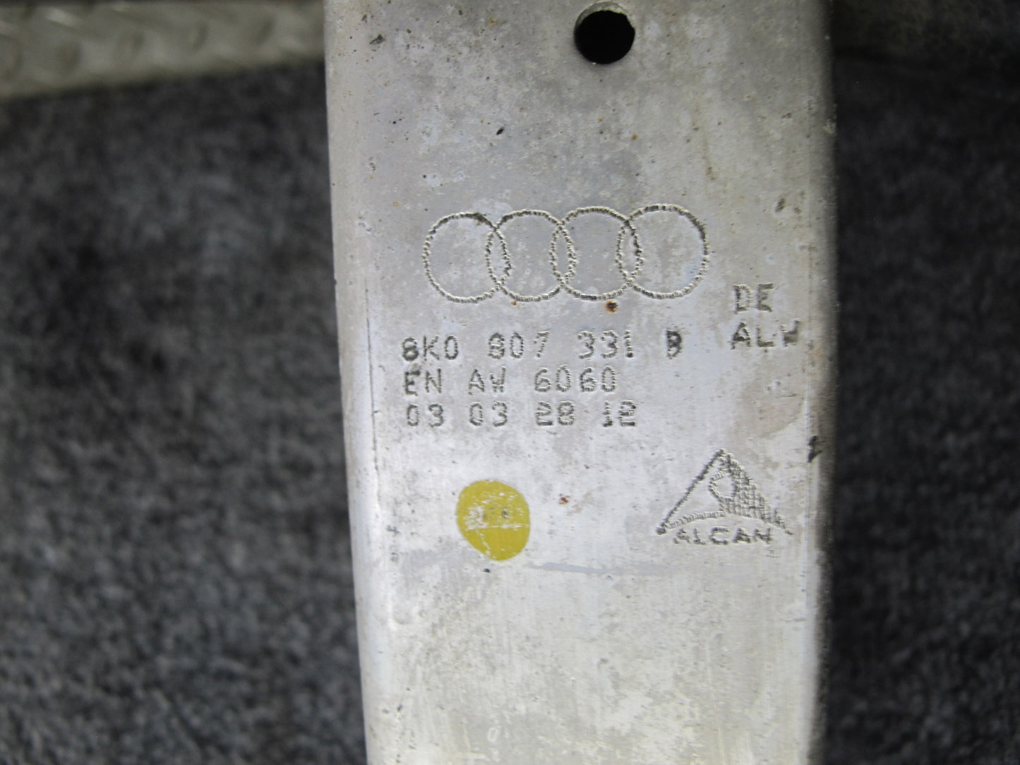 10-16 Audi B8 A4 S4 Rear Bumper Reinforcement Impact Bar w Absorbers OEM