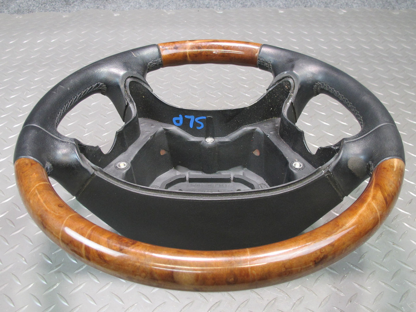 03-08 Mercedes R230 SL500R Leather Wood Steering Black OEM