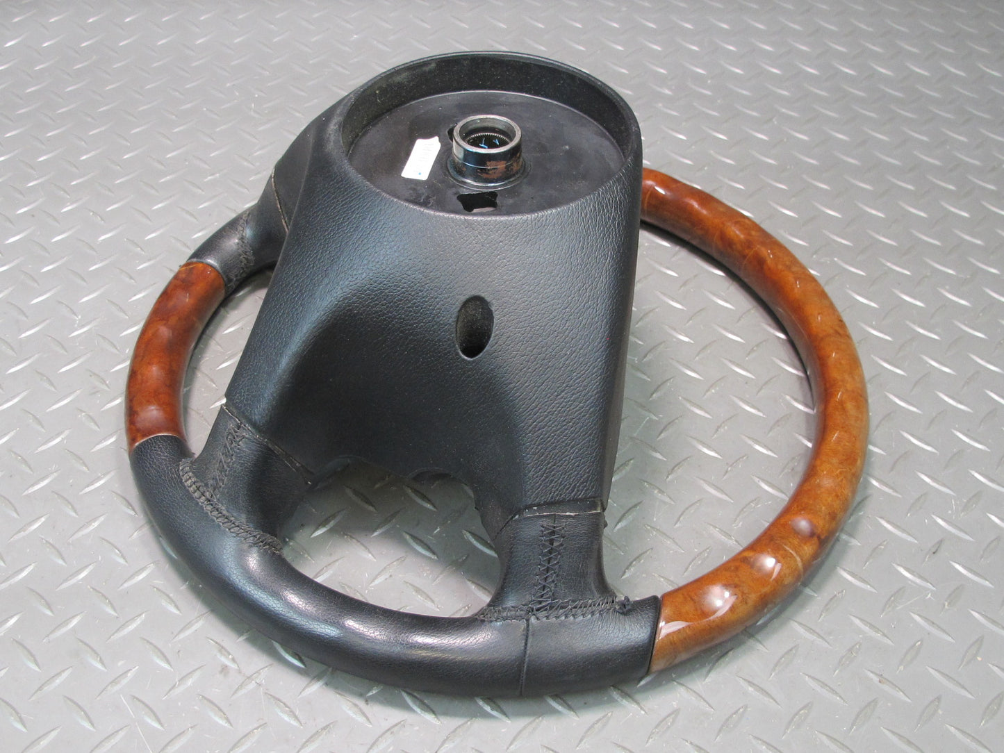 03-08 Mercedes R230 SL500R Leather Wood Steering Black OEM