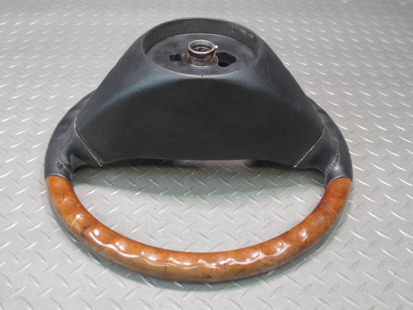 03-08 Mercedes R230 SL500R Leather Wood Steering Black OEM