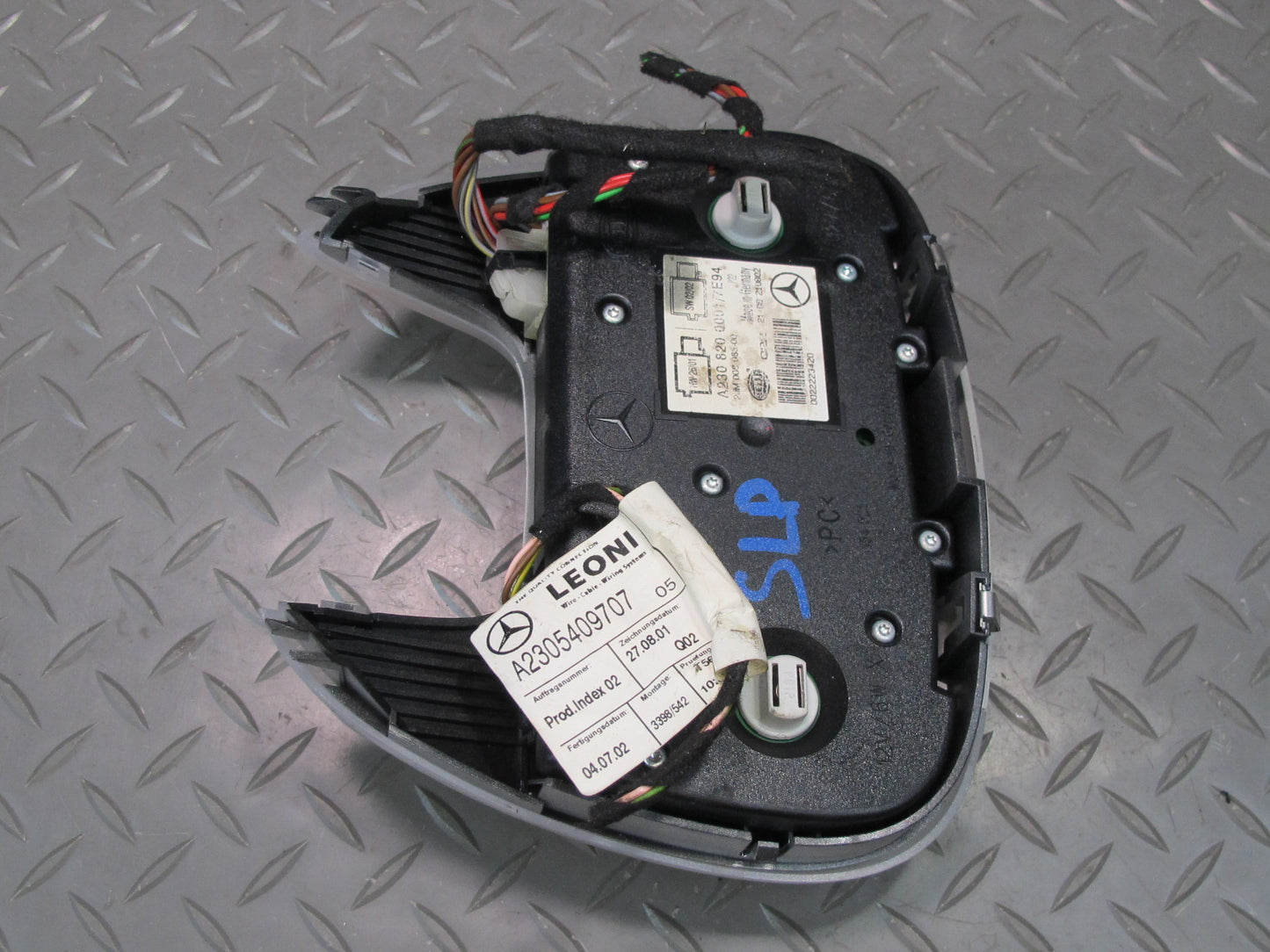 03-06 Mercedes R230 SL500 Overhead Console Dome Reading Light Gray OEM