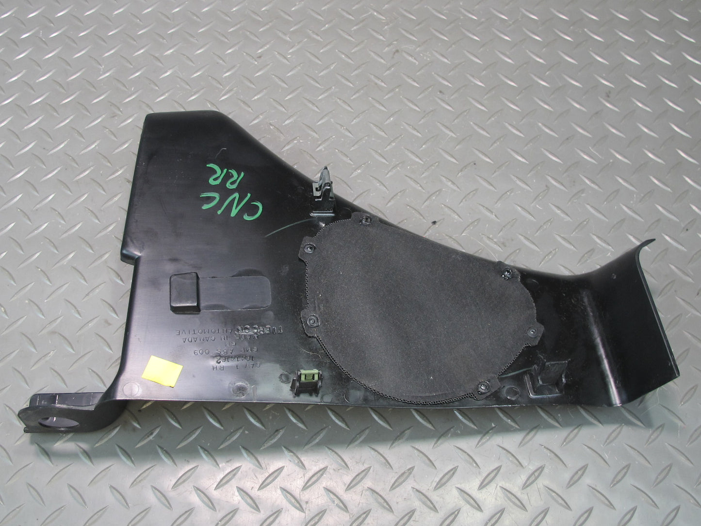 98-04 Chevrolet Corvette C5 Convertible Rear Right Speaker Cover Black OEM