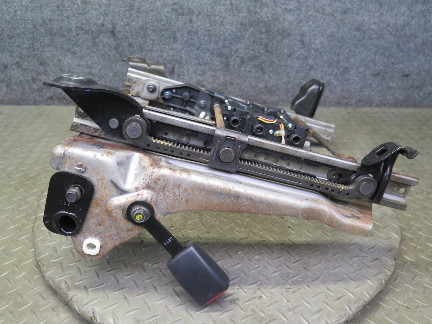 02-05 Ford Thunderbird Front Right Seat Lower Frame Track Rail w Motors OEM