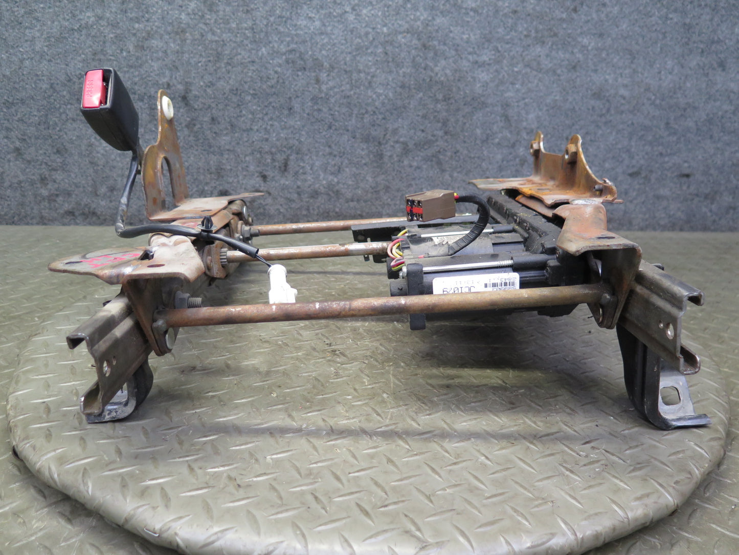 02-05 Ford Thunderbird Front Left Seat Lower Frame Track Rail w Motors OEM