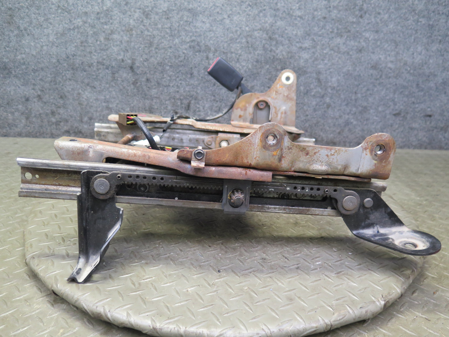 02-05 Ford Thunderbird Front Left Seat Lower Frame Track Rail w Motors OEM