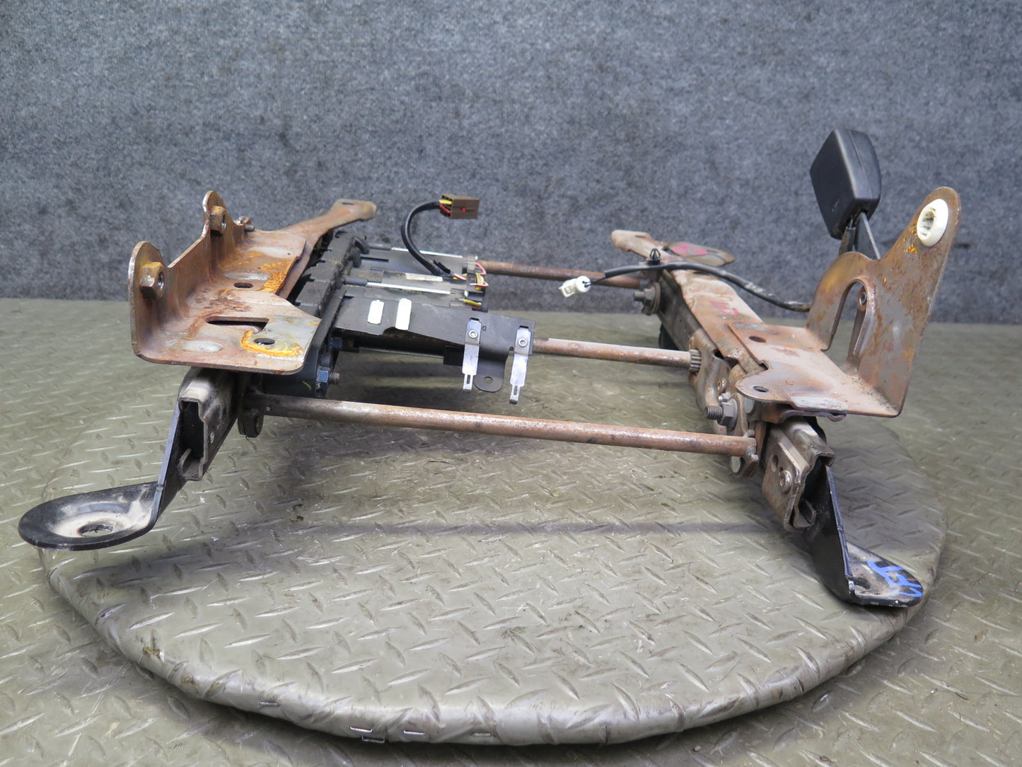 02-05 Ford Thunderbird Front Left Seat Lower Frame Track Rail w Motors OEM