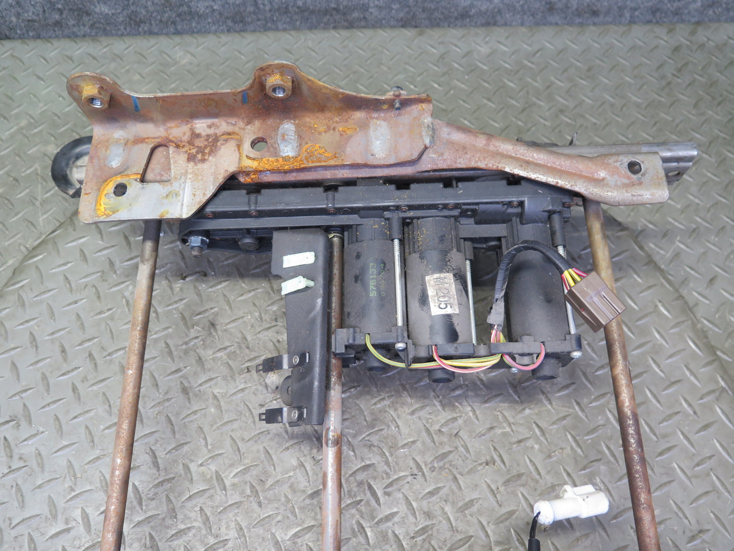 02-05 Ford Thunderbird Front Left Seat Lower Frame Track Rail w Motors OEM