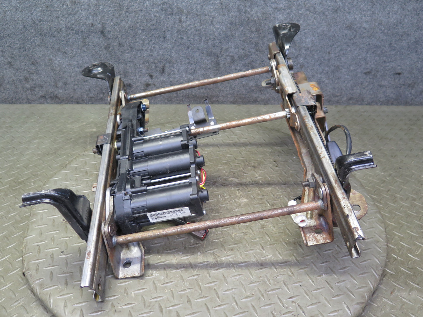 02-05 Ford Thunderbird Front Left Seat Lower Frame Track Rail w Motors OEM