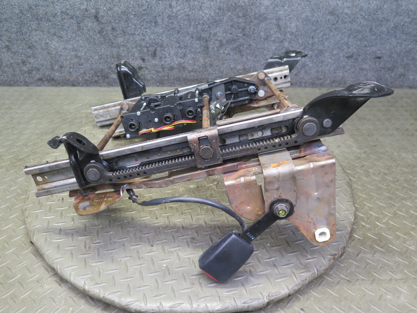 02-05 Ford Thunderbird Front Left Seat Lower Frame Track Rail w Motors OEM