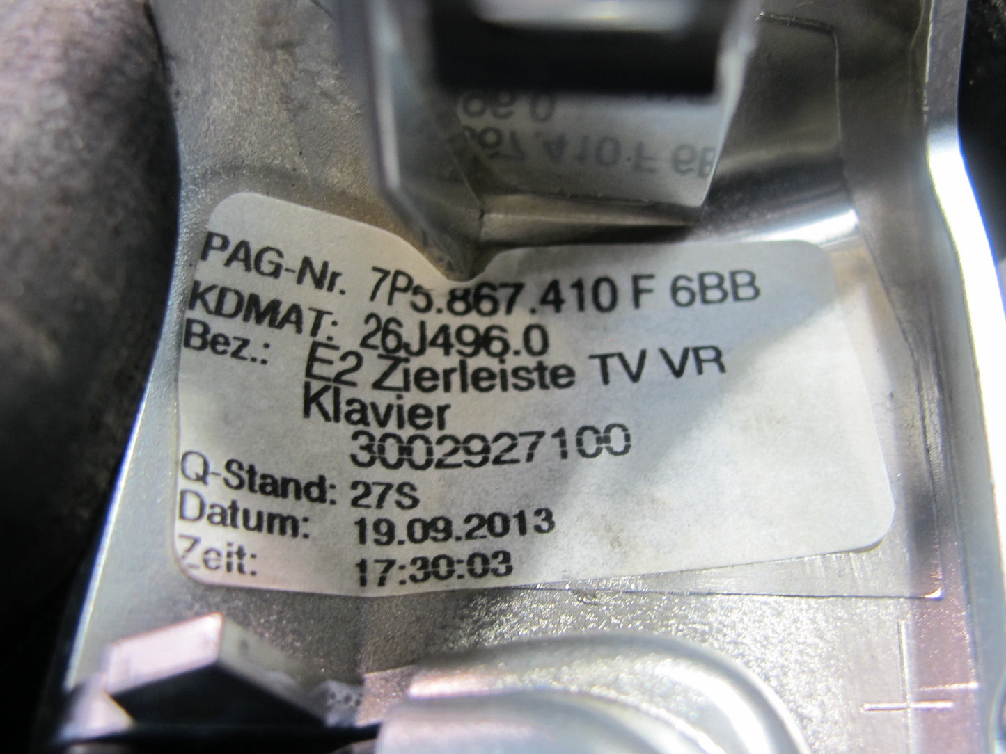 11-18 Porsche Cayenne 958 Front & Rear Door Dash Consolet Rim Cover Panel Set