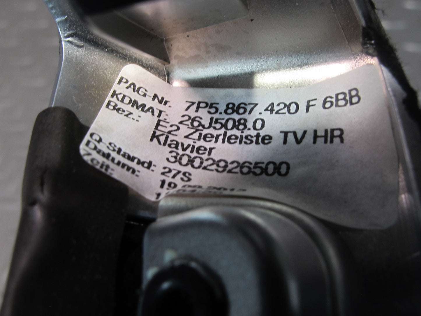 11-18 Porsche Cayenne 958 Front & Rear Door Dash Consolet Rim Cover Panel Set