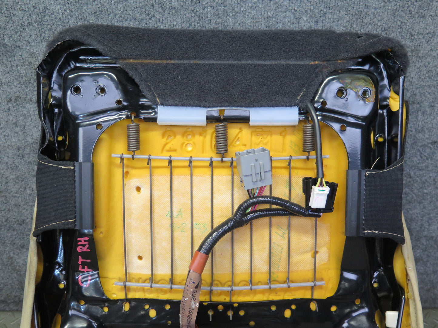 02-05 Ford Thunderbird Front Right Leather Heat Seat Lower Cushion Light OAK OEM