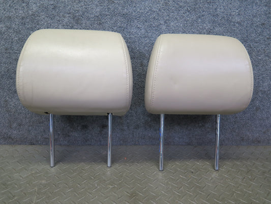 2003-2009 Lexus UZJ120L GX470 Front Left & Right Side Headrest Set Ivory