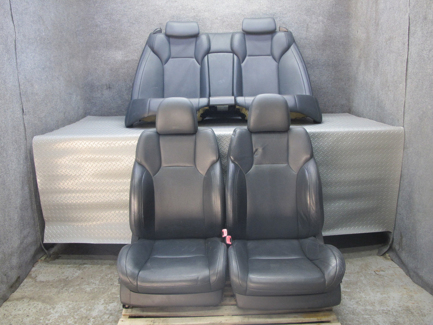 2008 Lexus USE20L Is-f Front & Rear Leather Seat Set Black OEM
