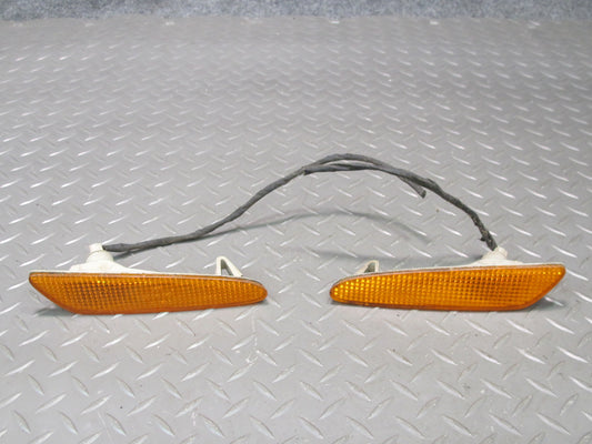 03-08 Mercedes R230 SL500 Front Left & Right Bumper Turn Signal Light Set OEM