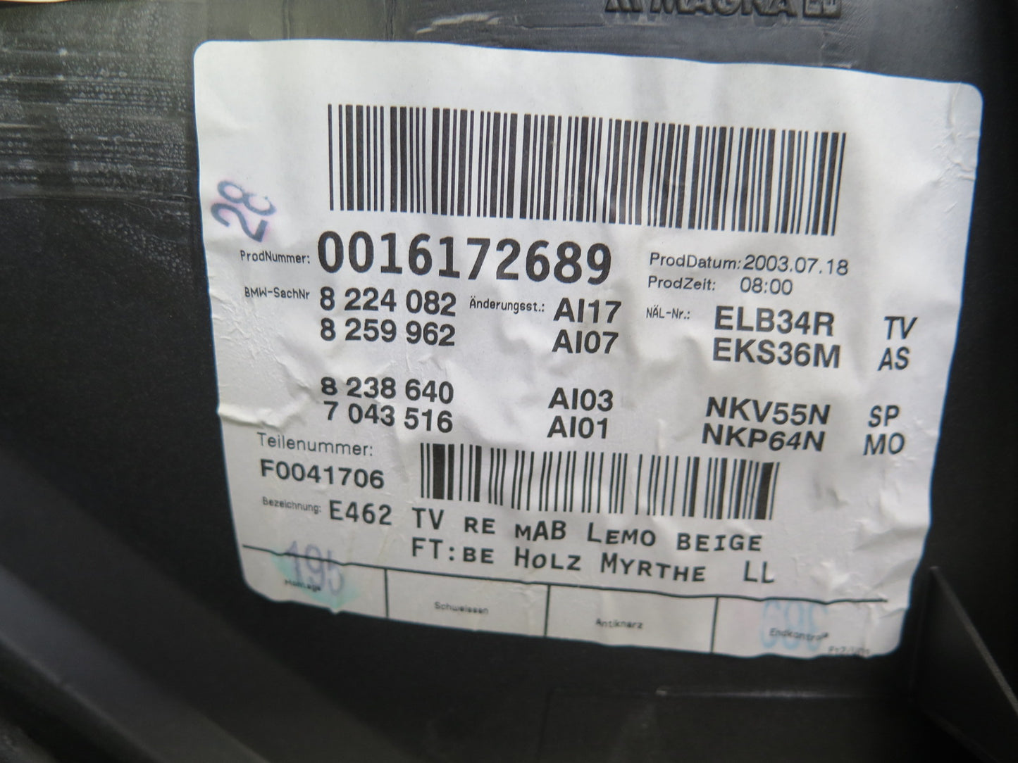 01-06 BMW E46 330ci Coupe Convert Front Door Trim Cover Panel Set Beige 104K OEM