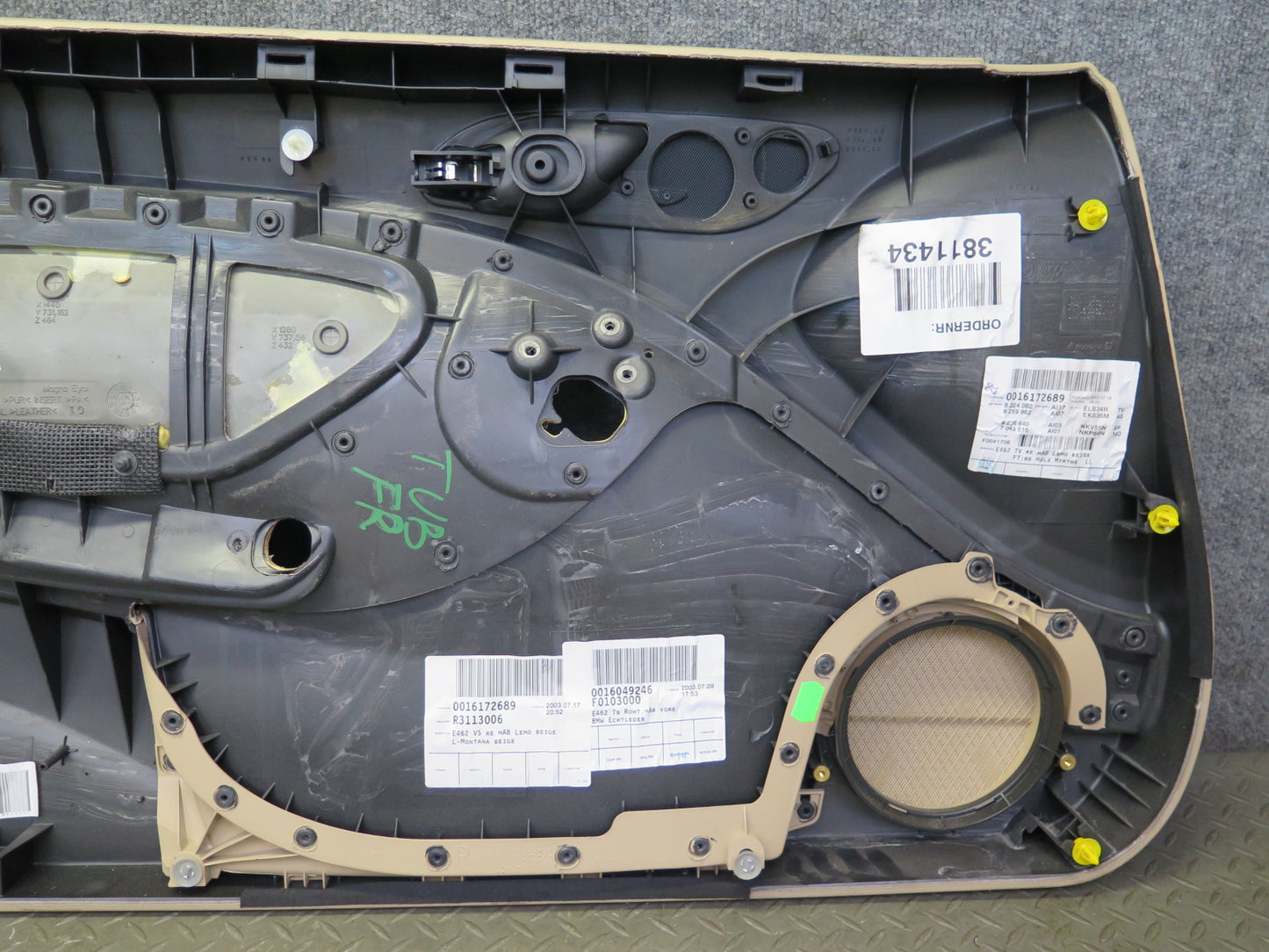 01-06 BMW E46 330ci Coupe Convert Front Door Trim Cover Panel Set Beige 104K OEM