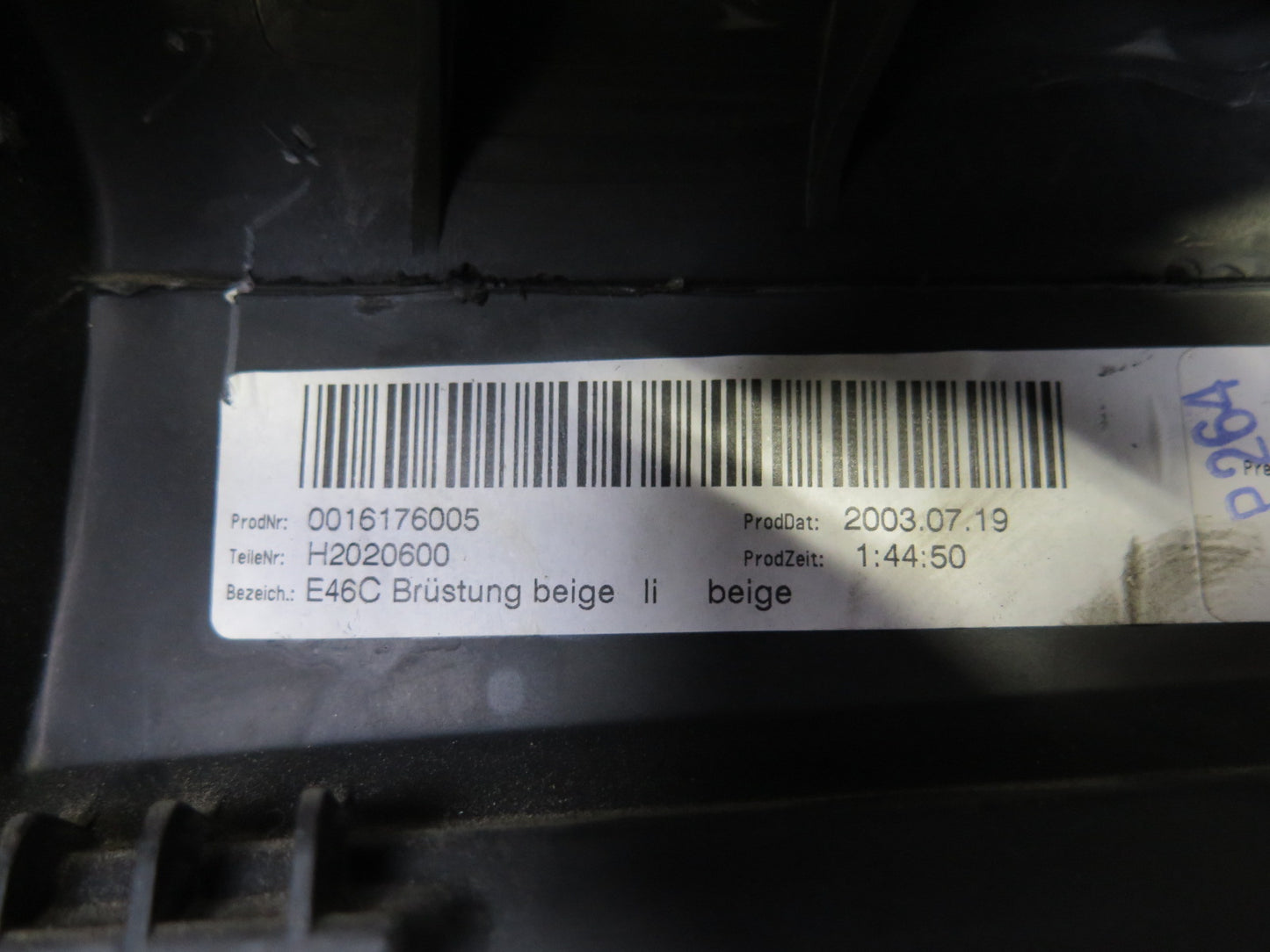 01-06 BMW E46 330ci Convert Rear Left & Right Lateral Trim Cover Panel Set OEM