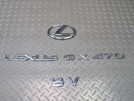 2003-2009 Lexus UZJ120L GX470 Rear Trunk Lid Emblem Logo Badge Symbol Set