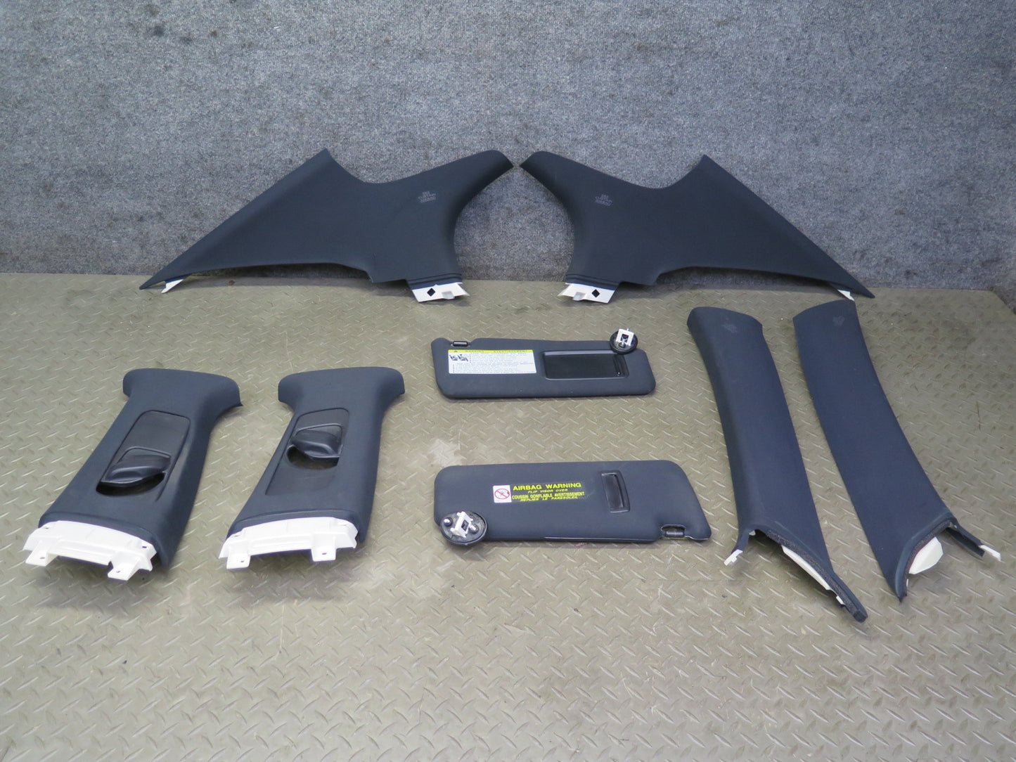 08-14 Lexus USE20L Is-f Set of 8 A B C Pillar Trim Cover & Sunvisor Black OEM