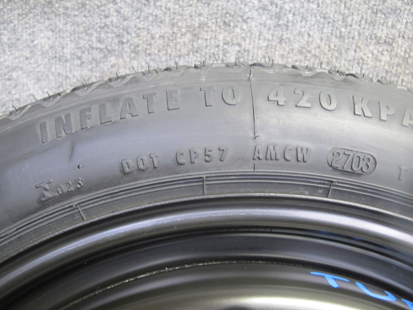 01-06 BMW E46 330ci R17 17" Spare Tire Wheel 17x3.5B ET30 125/80 6750007 OEM