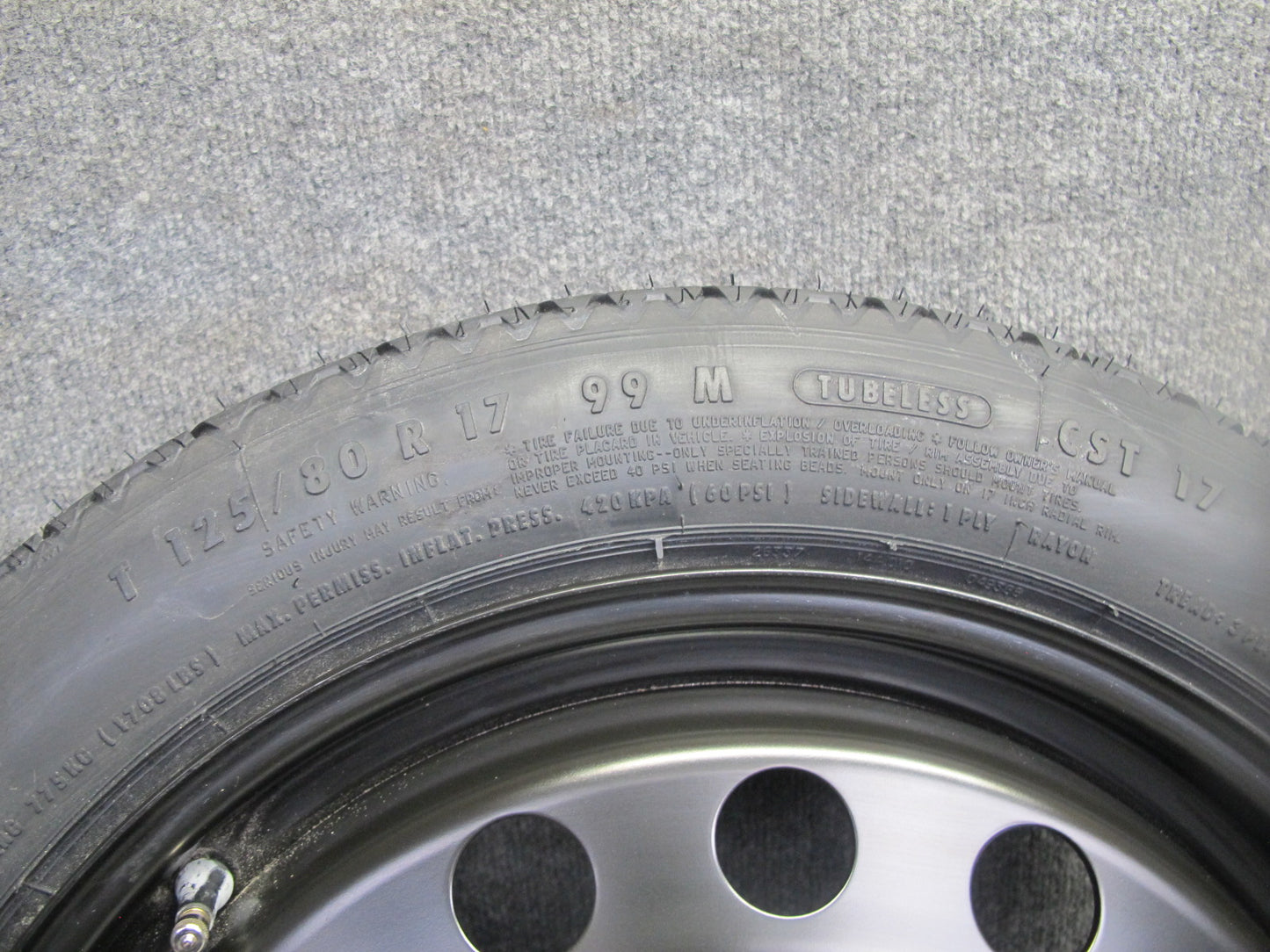 01-06 BMW E46 330ci R17 17" Spare Tire Wheel 17x3.5B ET30 125/80 6750007 OEM