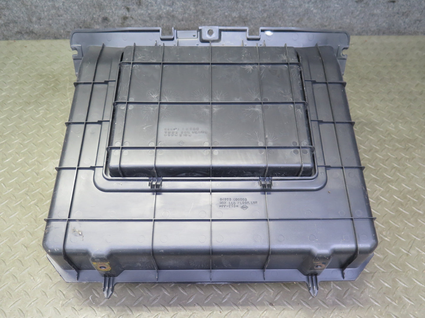 04-09 Nissan Z33 350Z Convert Rear Subwoofer w Storage Trim Cover Panel Set OEM