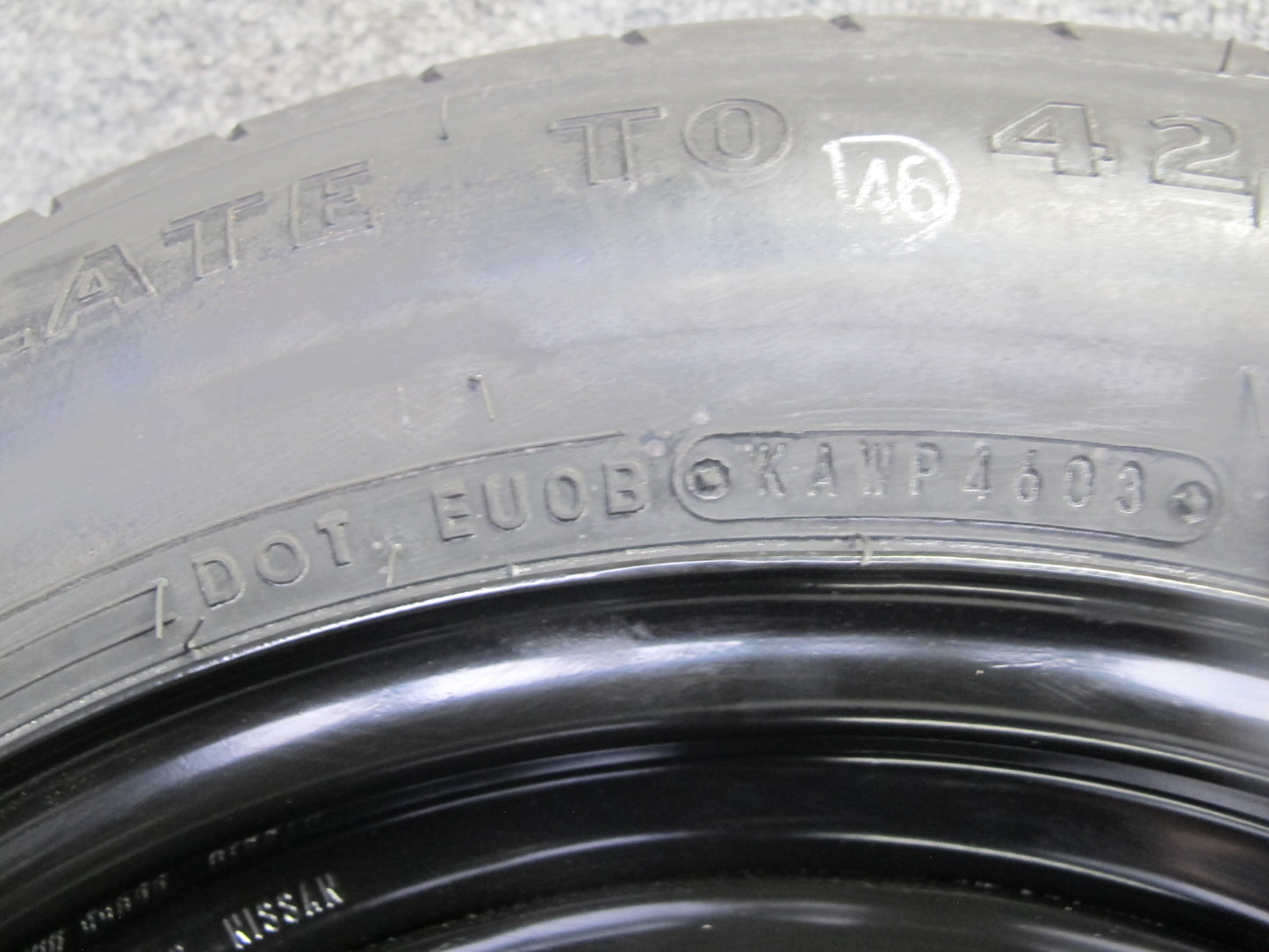 03-05 Nissan Z33 350Z Spare Tire R16" Wheel 16x4T T145/90 106M 40300-32P00 OEM