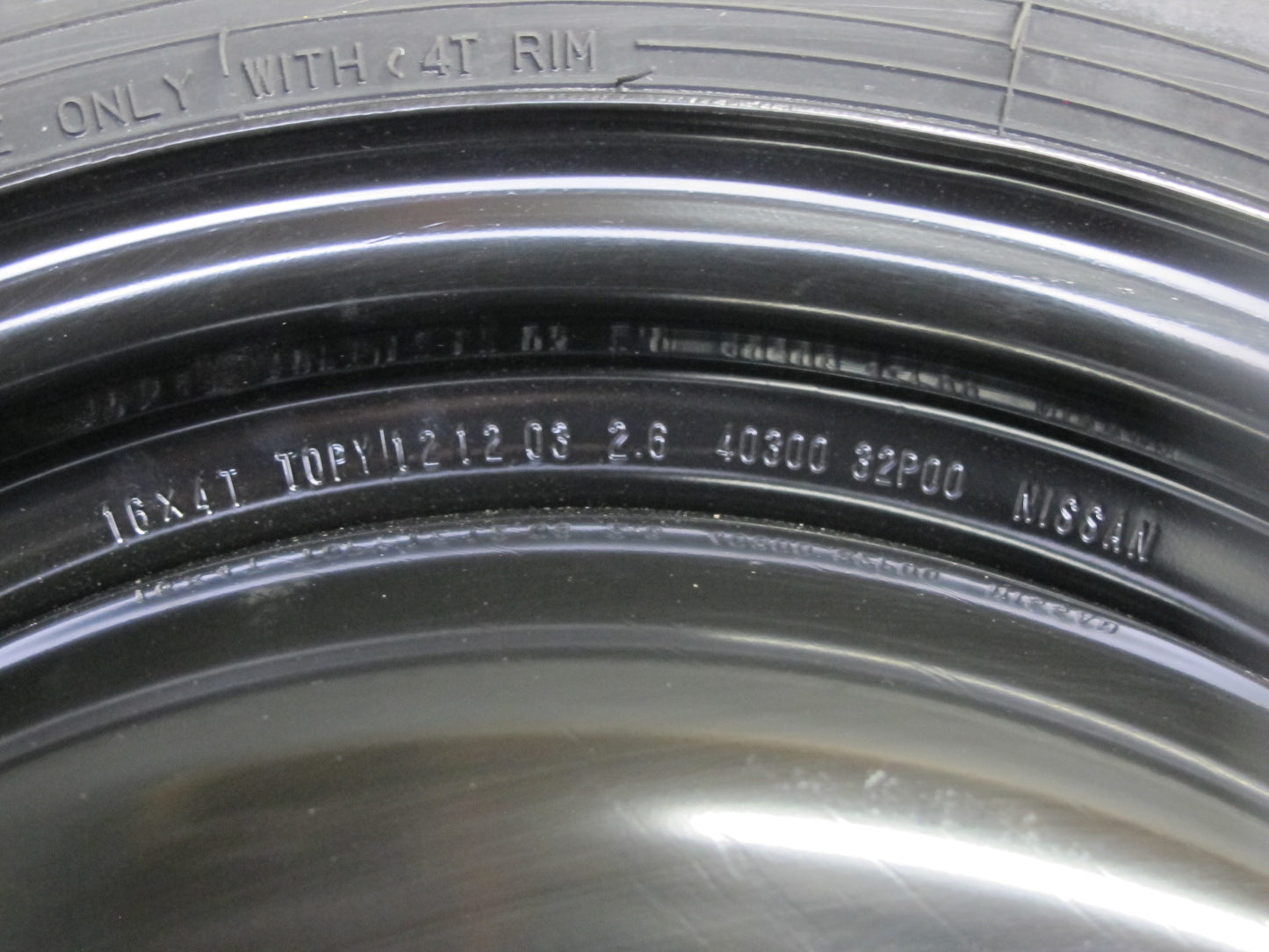 03-05 Nissan Z33 350Z Spare Tire R16" Wheel 16x4T T145/90 106M 40300-32P00 OEM