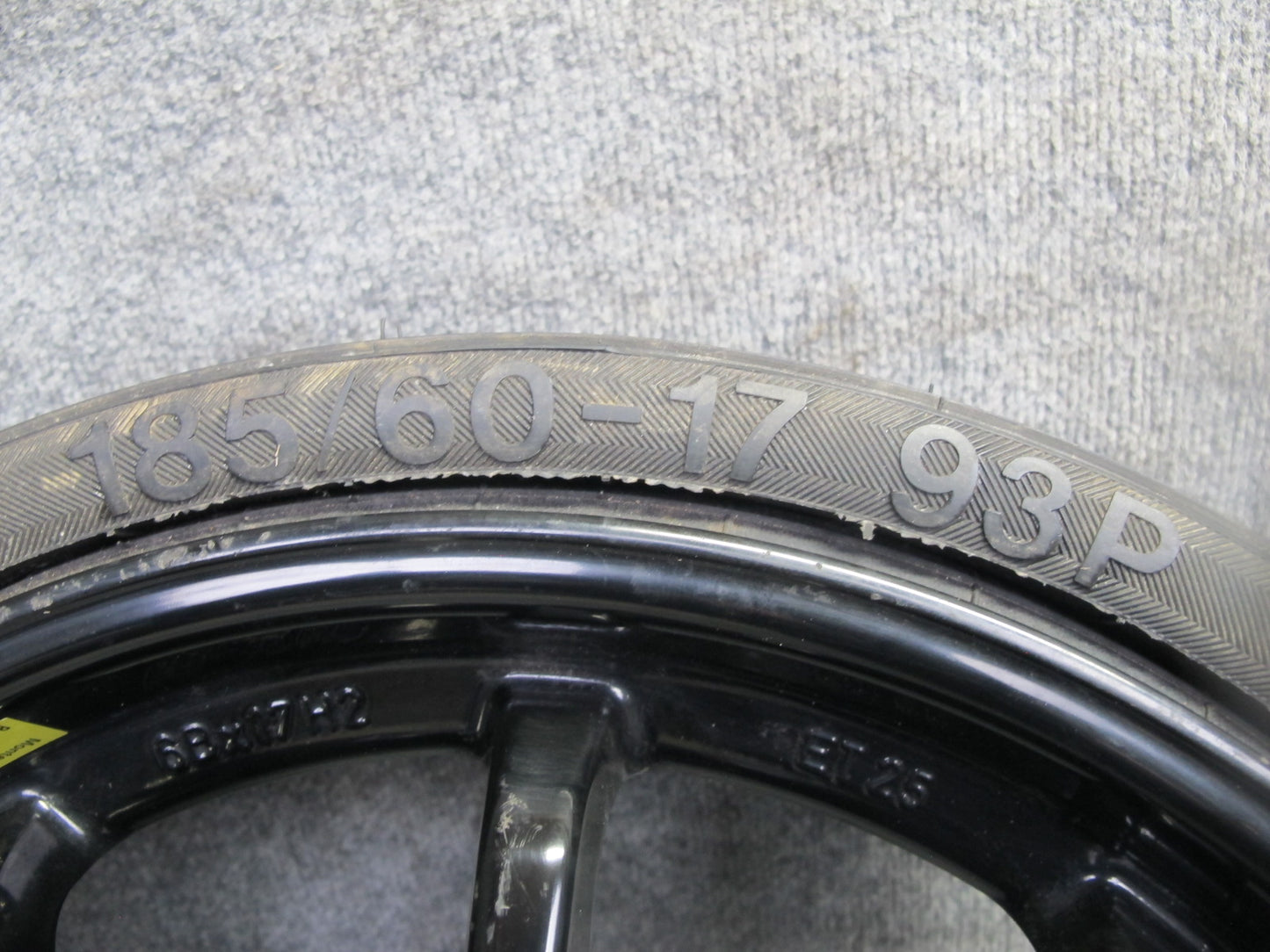 03-12 Mercedes R230 SL500 Spare Tire R17 17" Wheel Rim 17x6B ET25 185/60 OEM