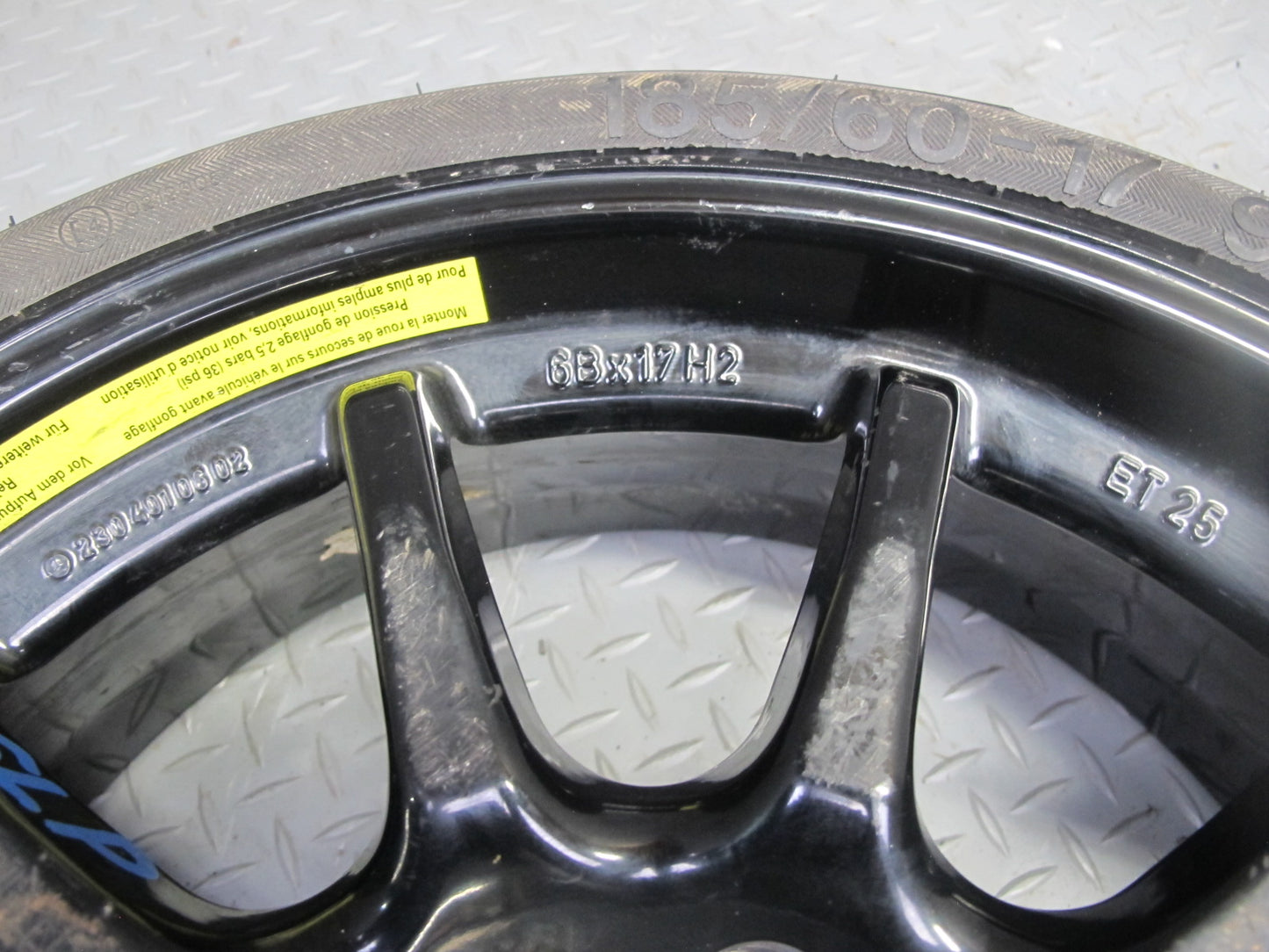 03-12 Mercedes R230 SL500 Spare Tire R17 17" Wheel Rim 17x6B ET25 185/60 OEM