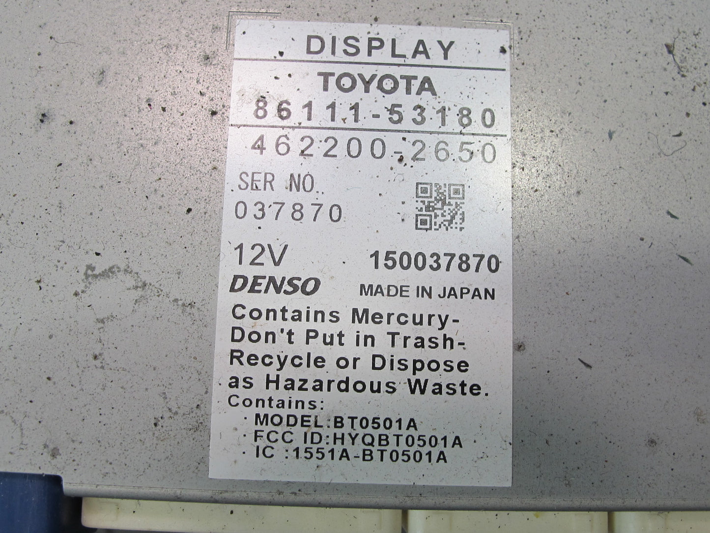 2008 Lexus USE20L Is-f Dash Climate Control Navi Display Screen Head Unit OEM