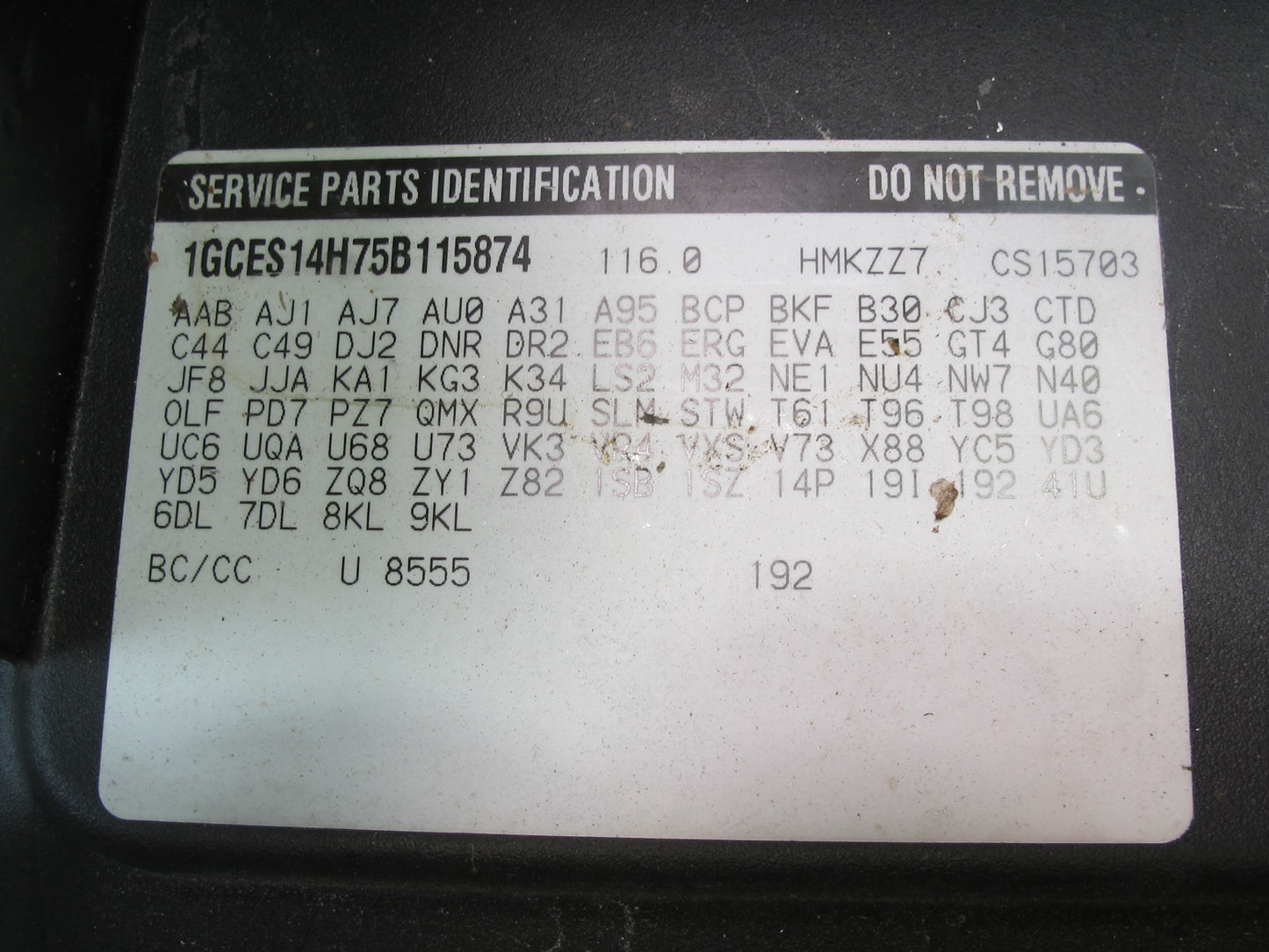 03-05 Chevrolet SSR Dashboard Dash Right Glove Box Gray OEM