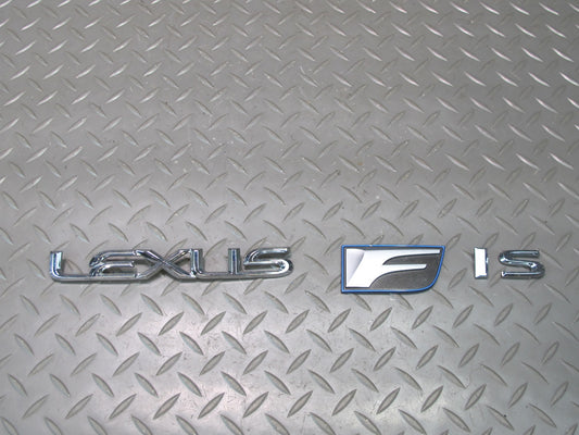 08-14 Lexus USE20L Is-f Rear Trunk Lid Lower Logo Badge Set OEM