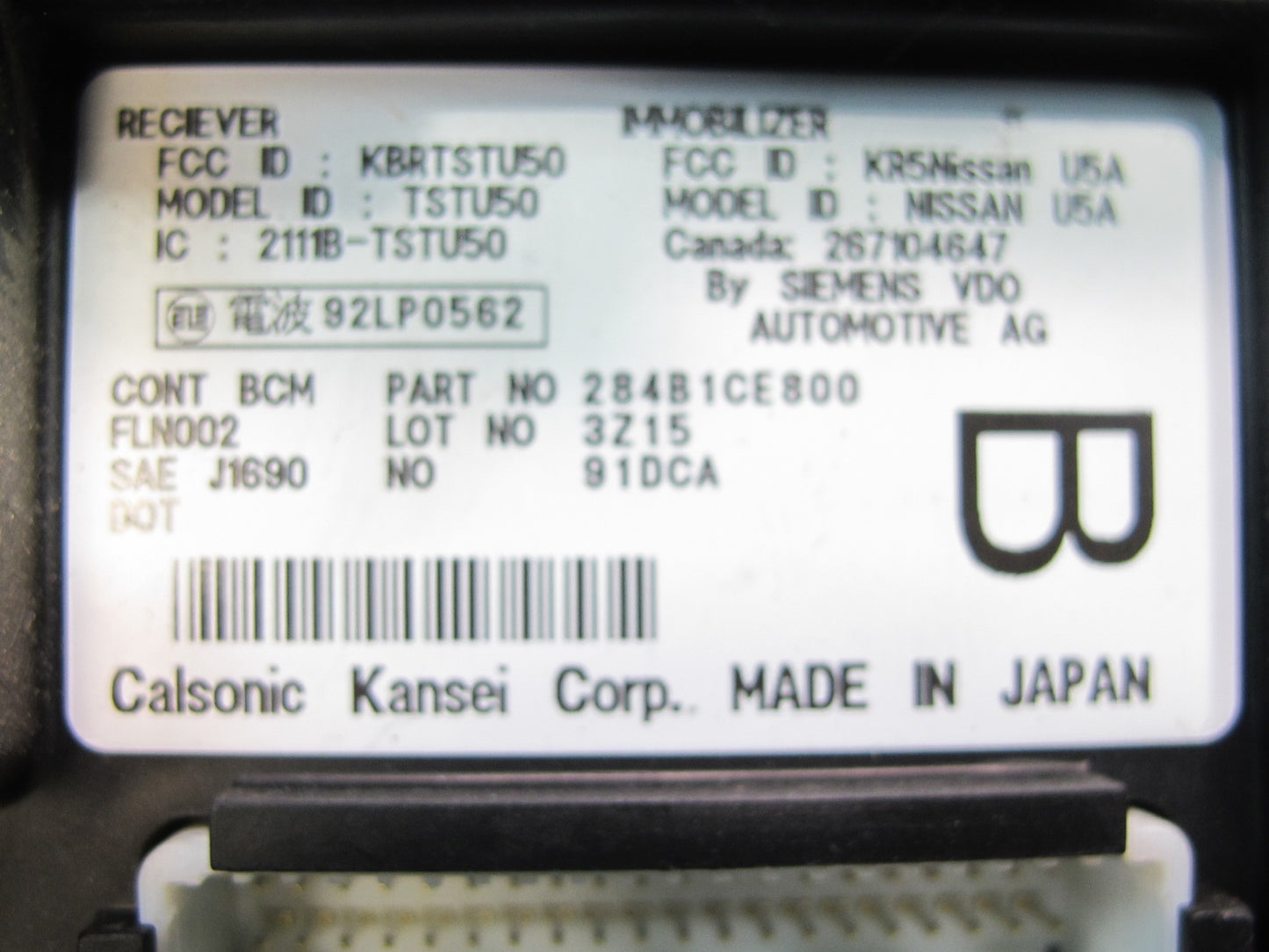 2004 Nissan Z33 350Z Convert M/T BCU BCM Module Ignition Glove Lock KEY Set OEM