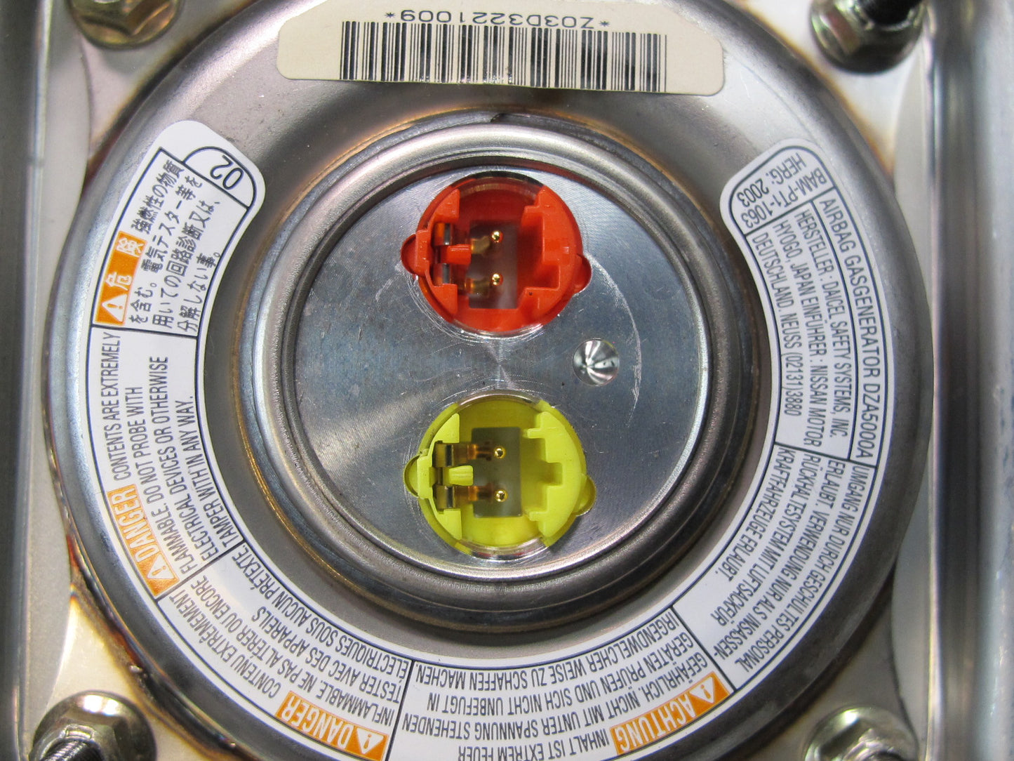 04-06 NISSAN 350Z Z33 FRONT LEFT DRIVER SIDE STEERING WHEEL SRS AIRBAG OEM