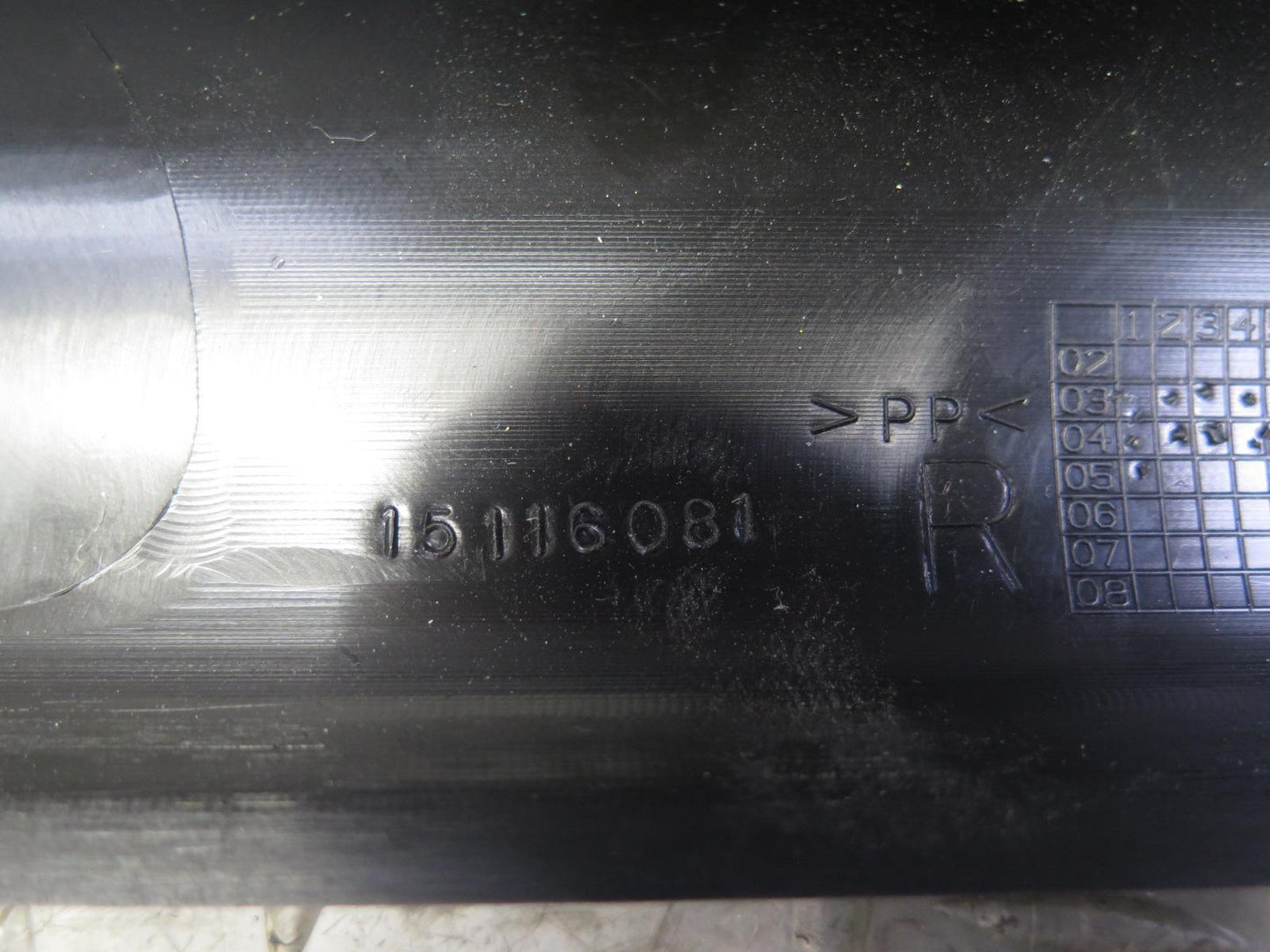 03-06 Chevrolet SSR Front Right Door Sill Scuff Panel Black OEM