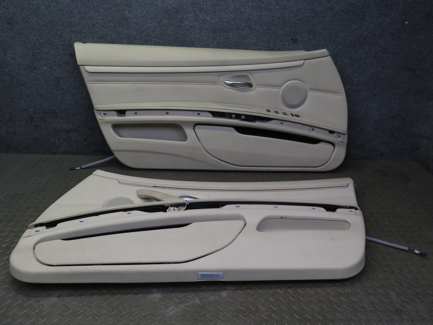 07-13 BMW E92 E93 335i Coupe Convert Set of 2 Door Interior Trim Panel Beige OEM