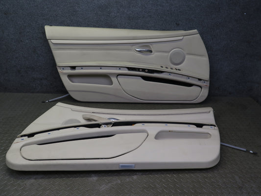 07-13 BMW E92 E93 335i Coupe Convert Set of 2 Door Interior Trim Panel Beige OEM