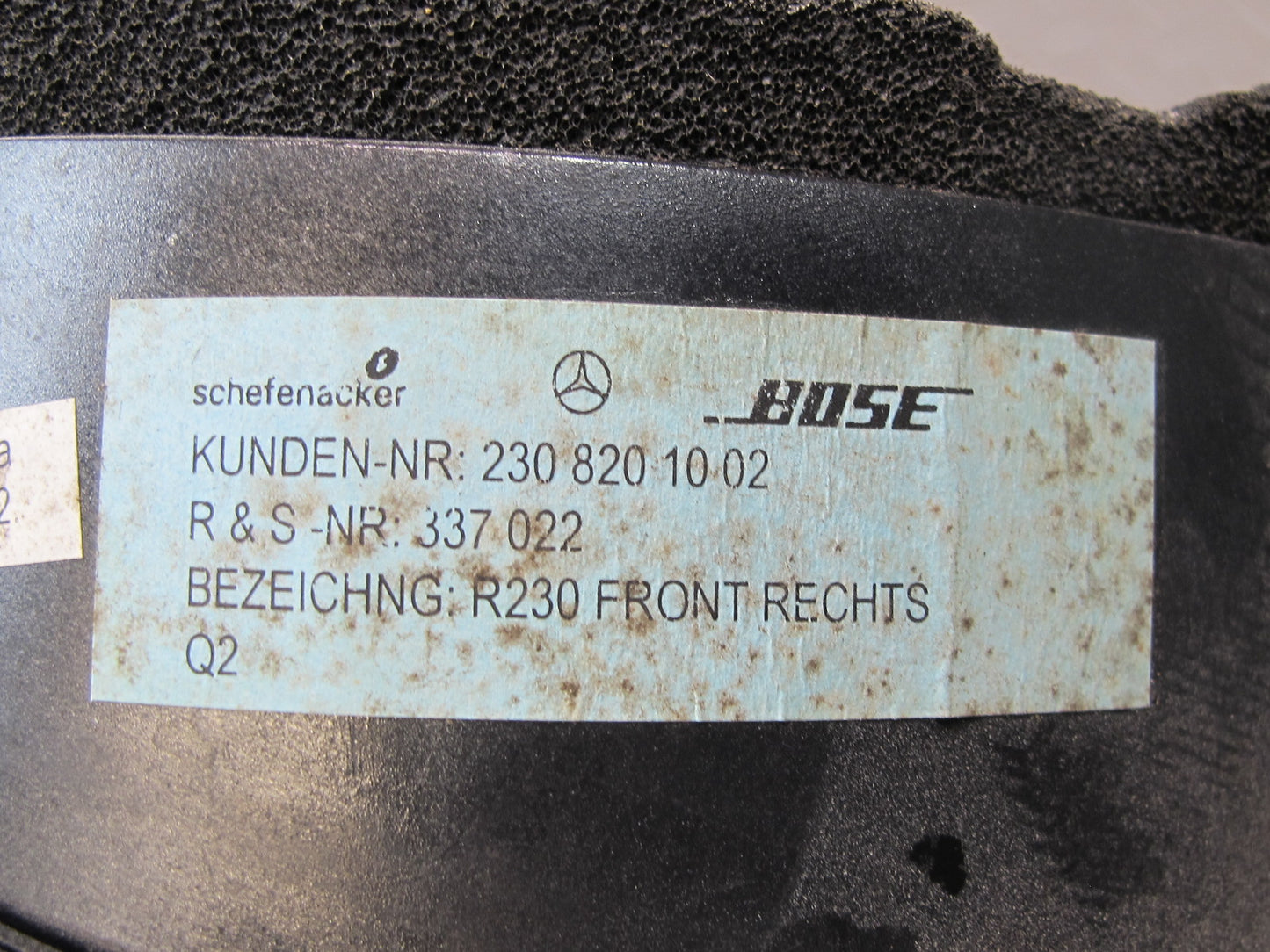 03-08 Mercedes R230 Sl-class Front Left & Right Door Speaker Set Bose OEM