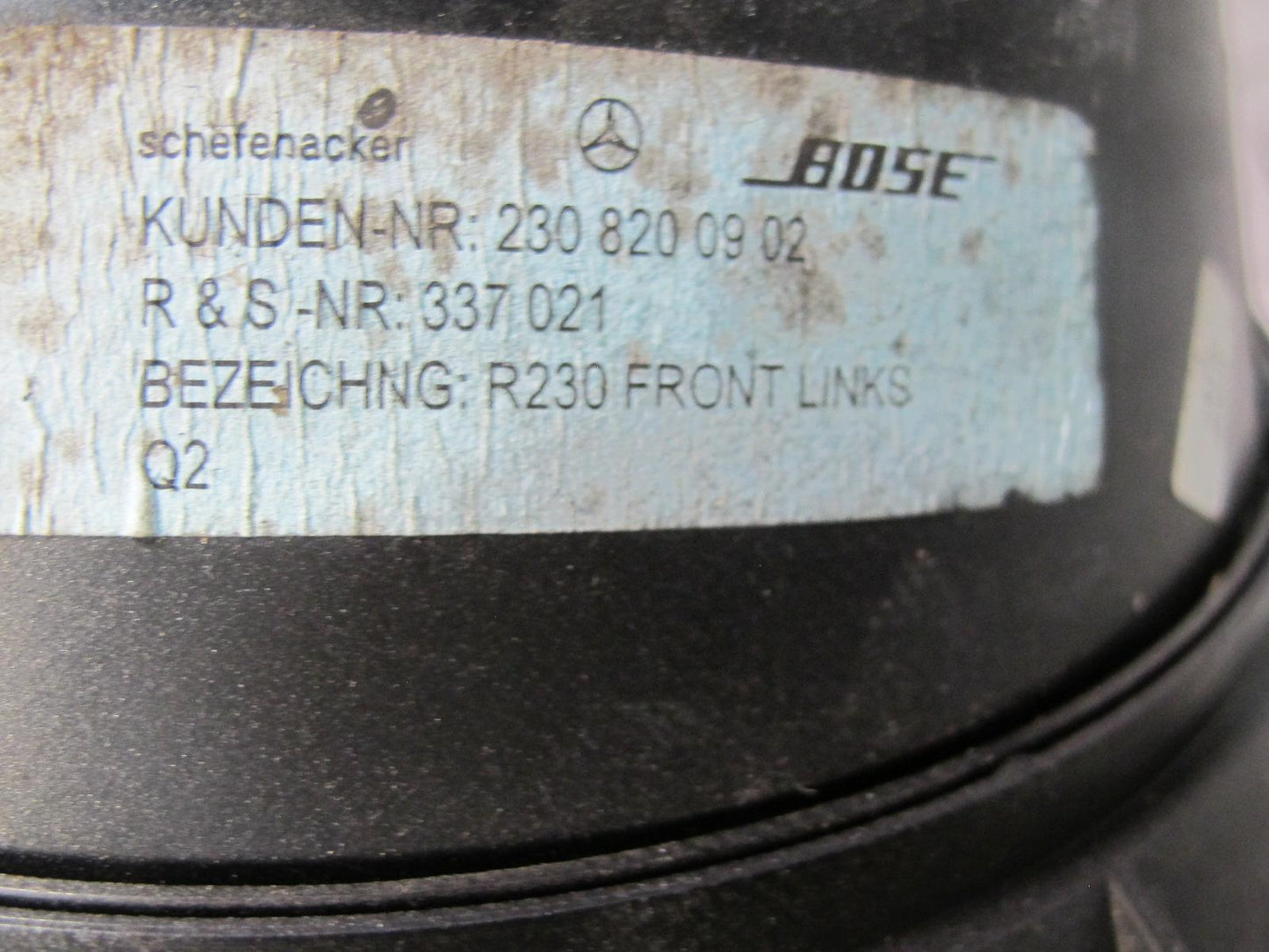 03-08 Mercedes R230 Sl-class Front Left & Right Door Speaker Set Bose OEM